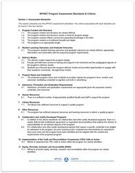 Program Assessment Standards And Criteria Page 01